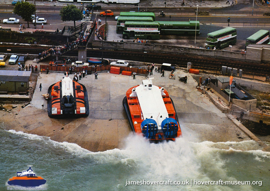 AP1-88 hovercraft at Ryde hoverport -  (credit: The <a href='http://www.hovercraft-museum.org/' target='_blank'>Hovercraft Museum Trust</a>).